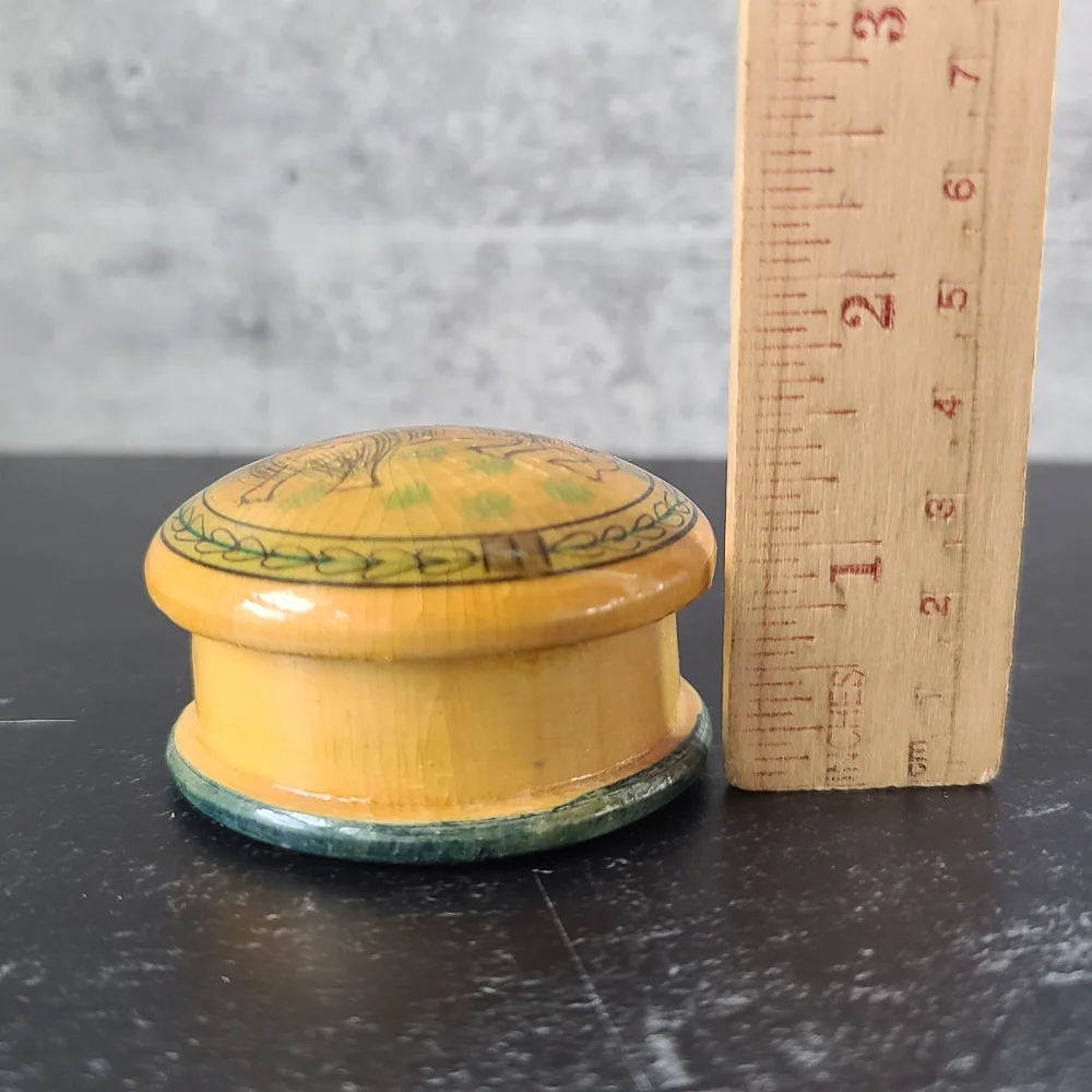 Wooden Mini Cat Trinket Box